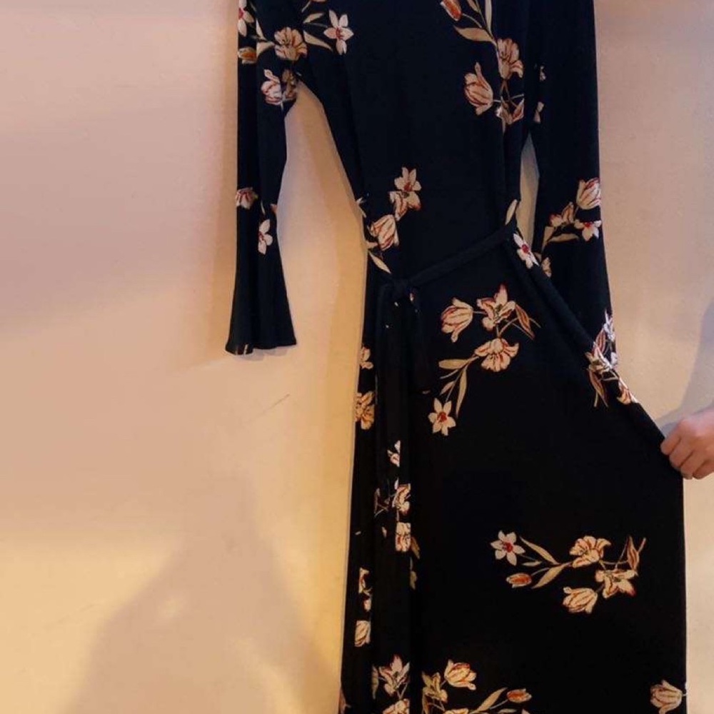Modest long sleeve floral dress